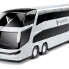 Onibus Miniatura Viação Petrolium Coleção Roma Brinquedo Cor Branco
