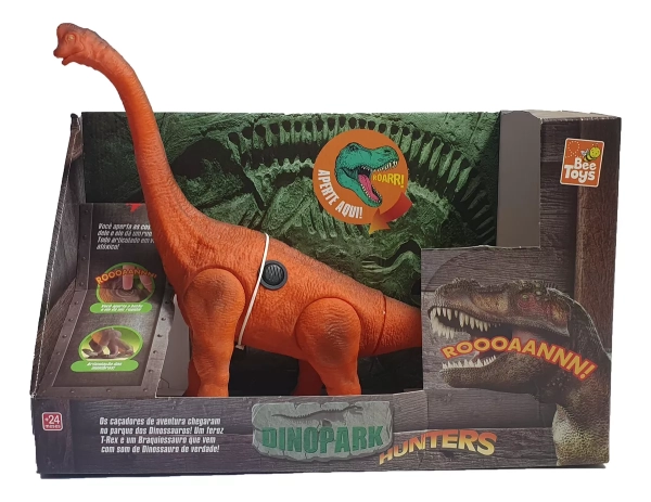 Dinossauro Dinopark Hunters Brachiossauro C/ Som Bee Toys - Image 2