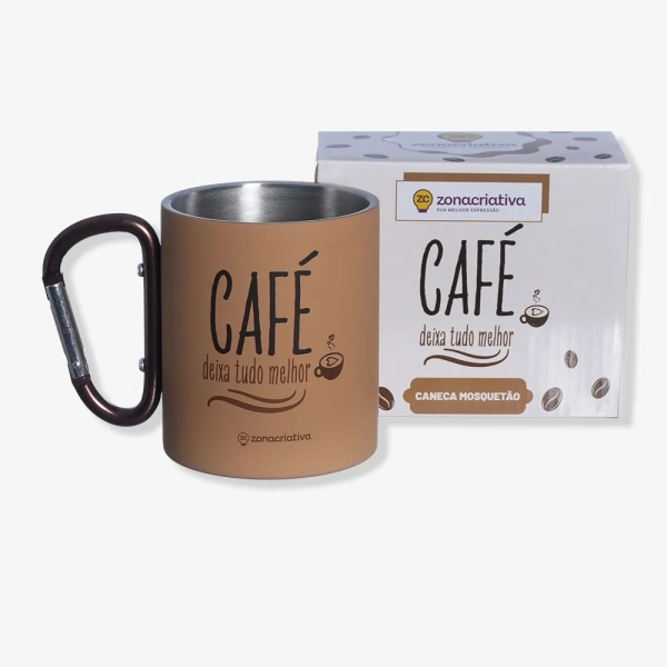 Caneca Mosquetão Café - Zonacriativa