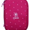 Estojo Box Porta Lápis Impermeável Poliester Zíper Cor Pink