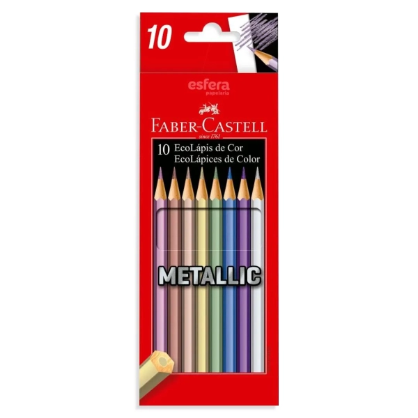 Ecolapis de Cor Metalic com 10 Cores FABER-CASTELL